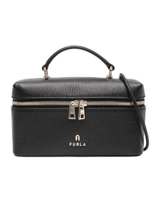 Furla Black Camelia Tote Bag