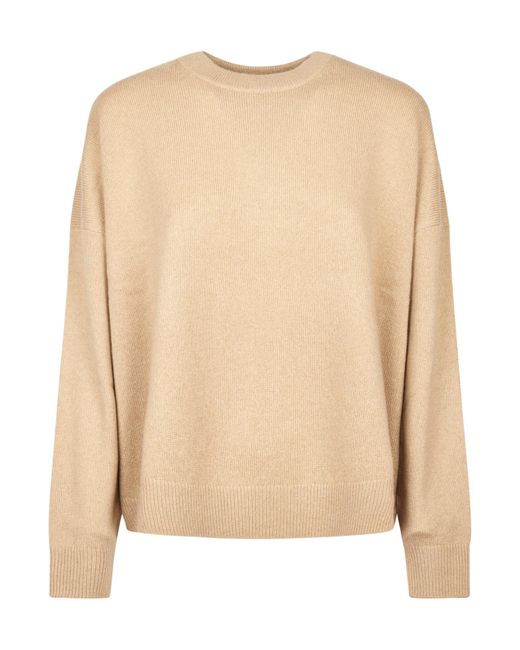Max Mara Natural Long-Sleeve Knit Top
