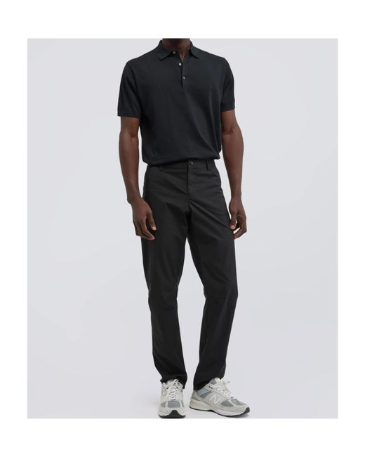 Aspesi Black Button Polo Shirt for men