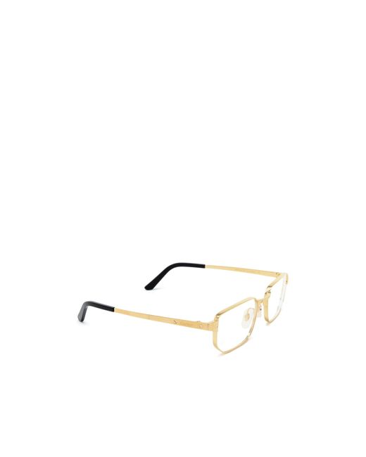 Cartier White Rectangle Frame Glasses for men