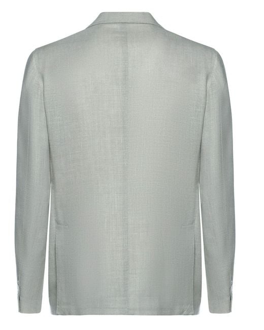 Eleventy Gray Single-Breasted Tailored Blazer for men