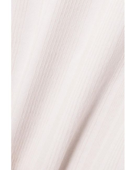 CORDOVA White Ribbed Turtleneck T-Shirt