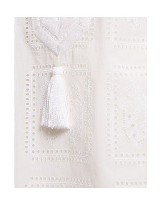Tory Burch White Eyelet Blouse