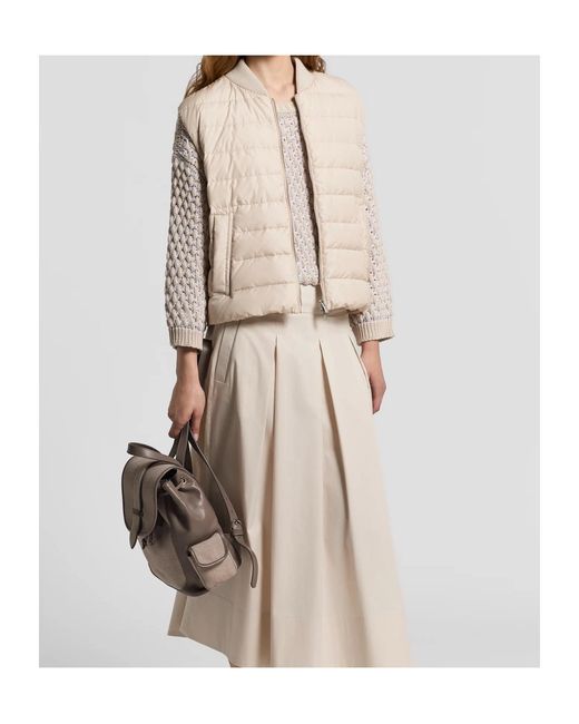 Peserico White Quilted Sleeveless Gilet