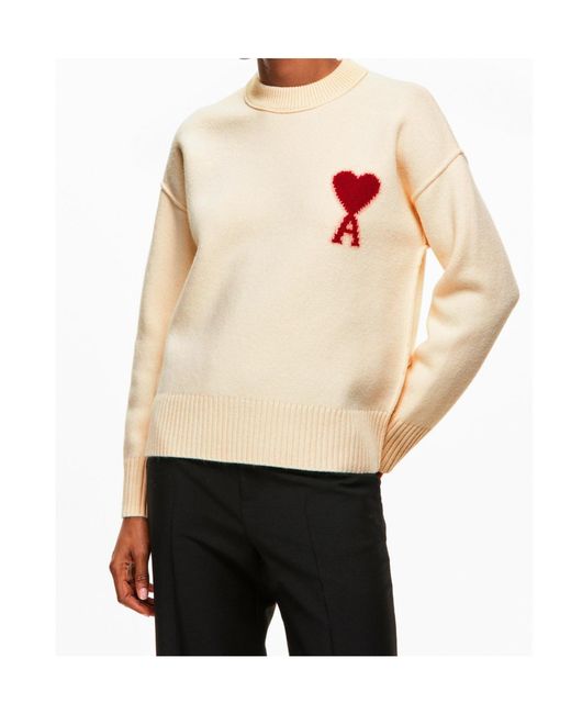 AMI Natural Crew Neck Sweater