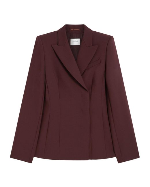 Sportmax Purple Long-Sleeved Tailored Blazer