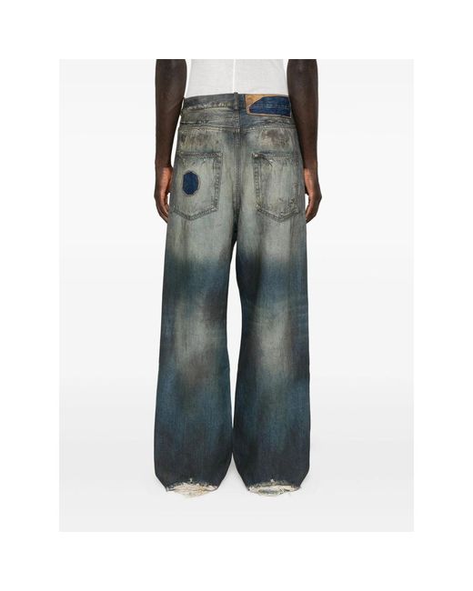 Ann Demeulemeester Gray Distressed Panelled Jeans for men