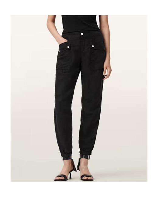 AllSaints Black Val Utility Pants
