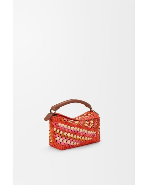 Loewe Red Mini Puzzle Edge Bag