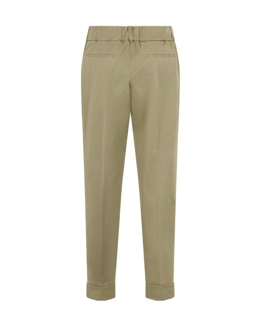Peserico Green Tapered Cuffed Pants