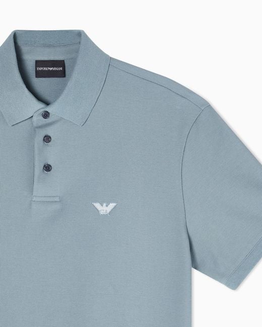 Emporio Armani Blue Short Sleeve Polo Shirt for men