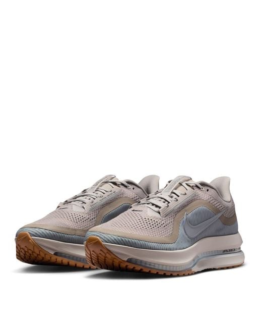 Nike Gray Pegasus Premium Running Shoes for men