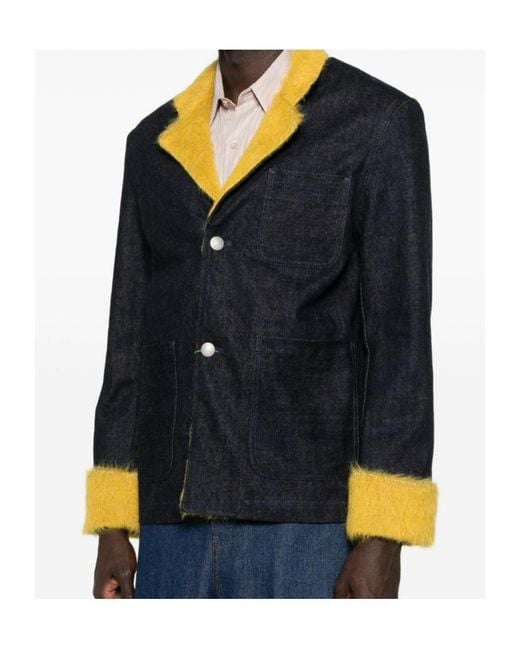 KENZO Black Fur Tailored Jacket for men