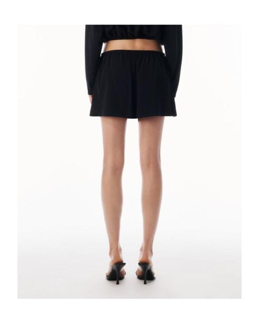 Alexander Wang Black Drawstring-Waist Shorts