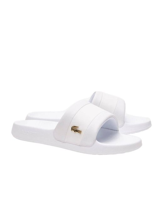 Lacoste White Chunky Slide Sandal for men