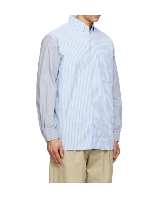 Nanamica Blue Striped Shirt for men