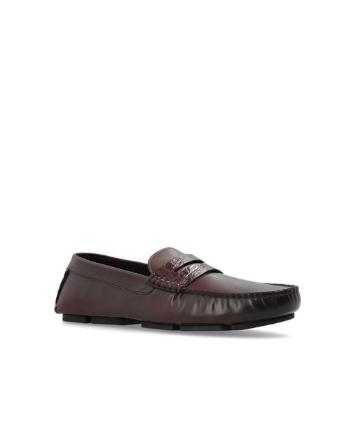 Dolce & Gabbana Brown Dg Logo Plaque Loafers for men