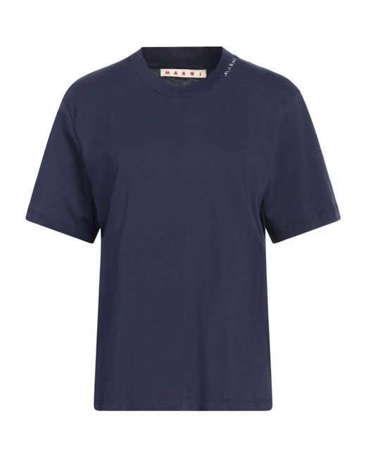 Marni Blue Midnight T-Shirt Cotton