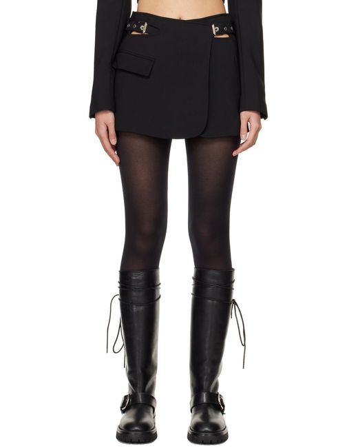 Dion Lee Black High-Waist Interlock Blazer Mini Skirt