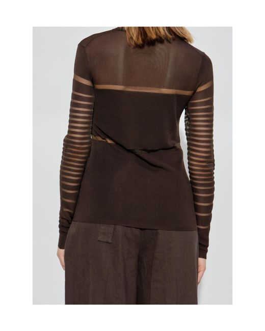Helmut Lang Brown Long Sleeve Tops