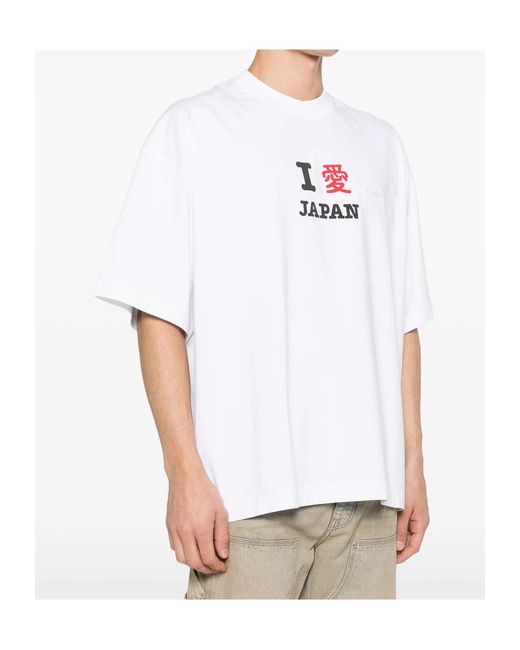 Vetements White Printed T-Shirt for men