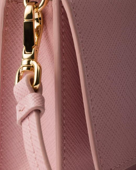 Prada Pink Saffiano Leather Mini Bag