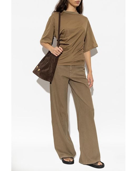 Christopher Esber Natural Straight-Leg Jeans With Belt Loops
