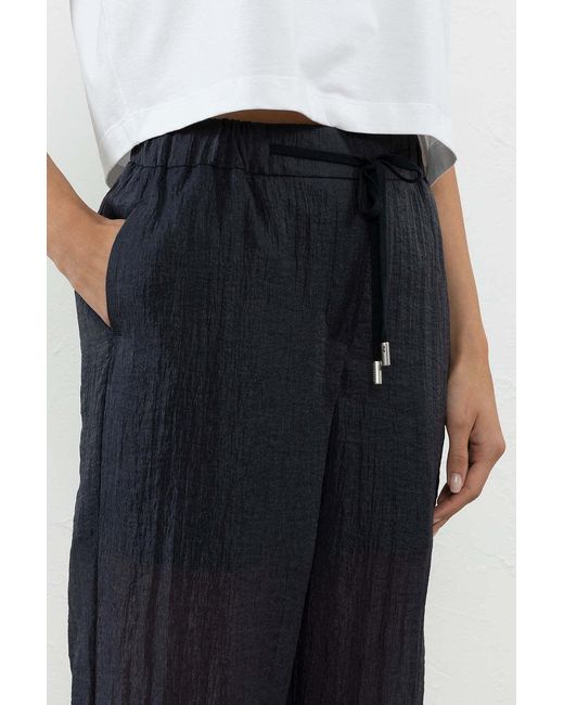 Peserico Blue Technical Nylon Trousers