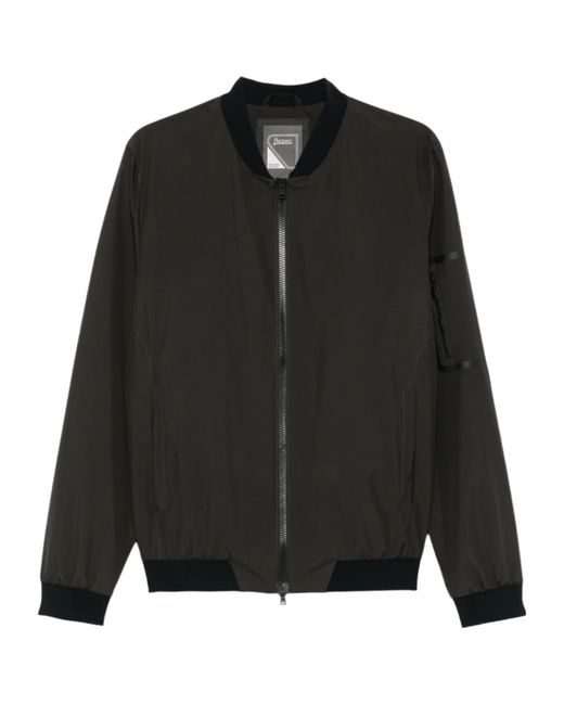 Herno Black Lightweight Bomber Jacket for men
