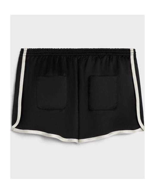 Céline Black Mini Triomphe Shorts