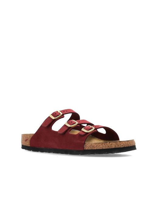 Birkenstock Brown Florida Fresh Triple-Strapped Slides