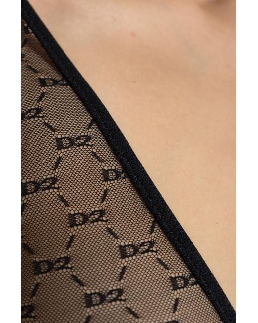 DSquared² Black Logo Bra