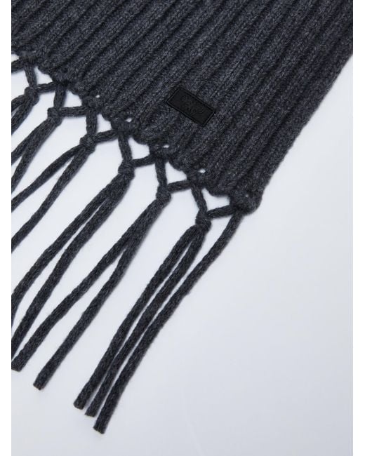 Weekend by Maxmara Black Logo Scarf
