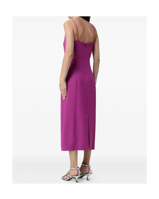 Patrizia Pepe Purple Cut-Out Midi Dress