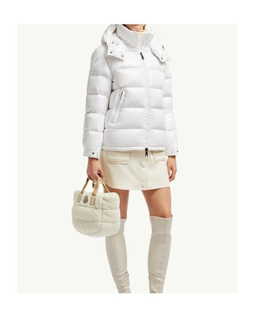 Moncler Gray Maire Hooded Short Down Jacket