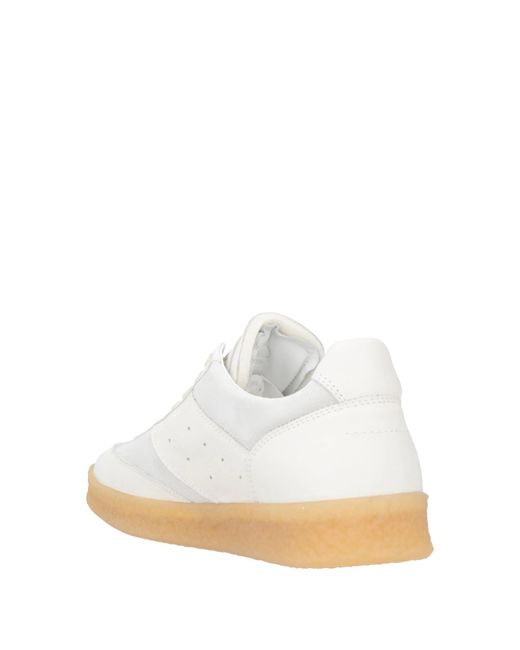 MM6 by Maison Margiela White Two-Tone Low-Top Casual Shoes
