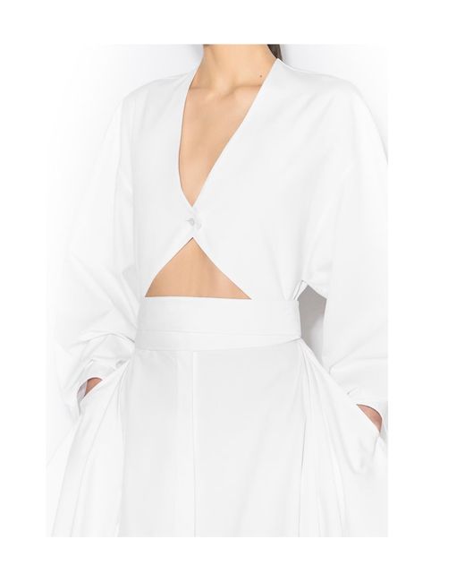 Alaïa White Poplin Trench Dress