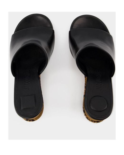Jacquemus Black 110Mm Le Doubles Mules