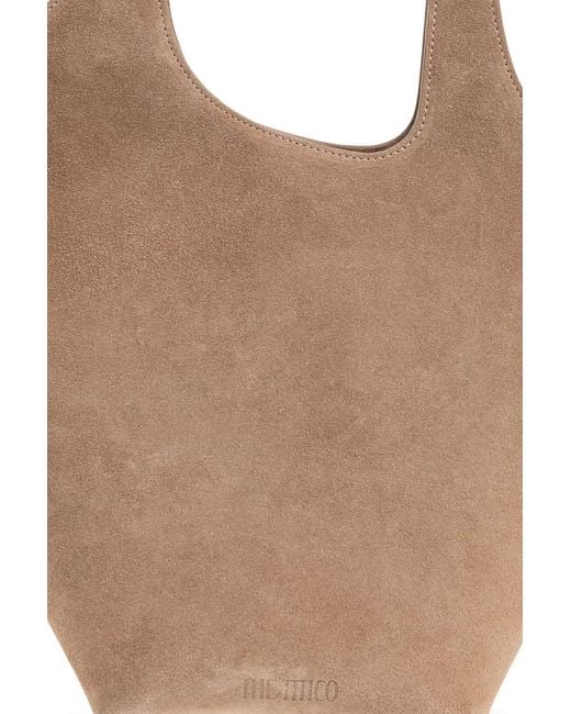 The Attico Brown The La Scoop Asymmetric Medium Shopper Bag