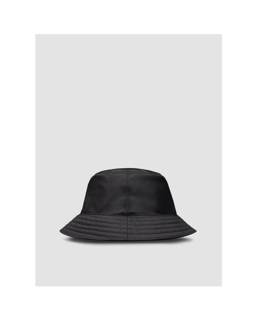 Moncler Black Logo Patch Bucket Hat for men