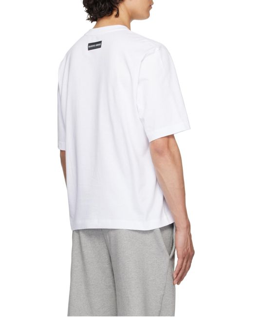 MARINE SERRE White Moon Embroidered Crewneck T-Shirt for men