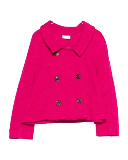 Dries Van Noten Pink Huvia Double-Breasted Jacket