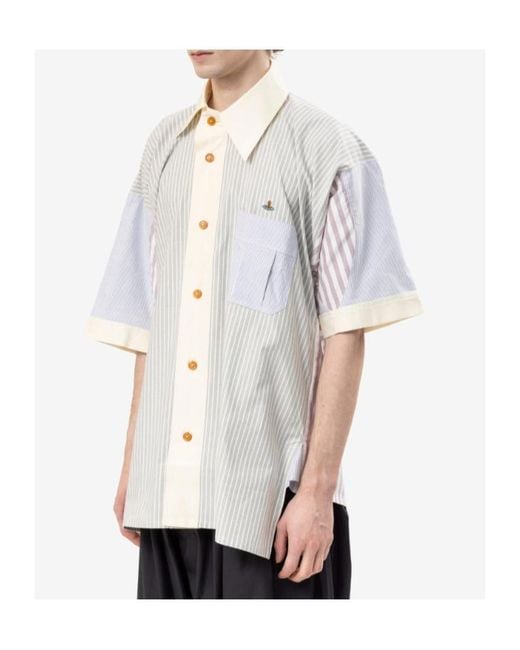 Vivienne Westwood White Asymmetric Collar Shirt for men