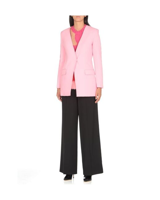 MSGM Pink Single-Breasted Jacket