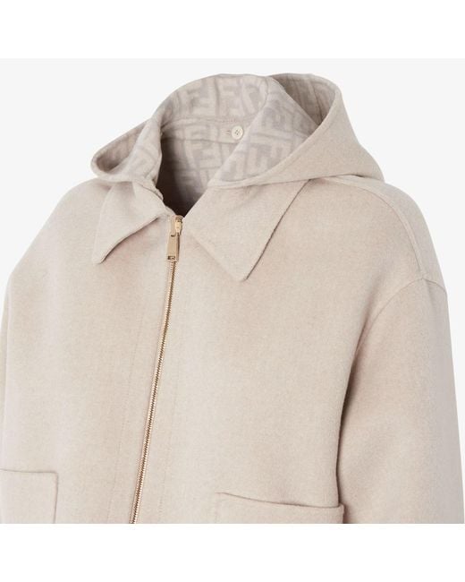 Fendi Natural Hooded Reversible Jacket