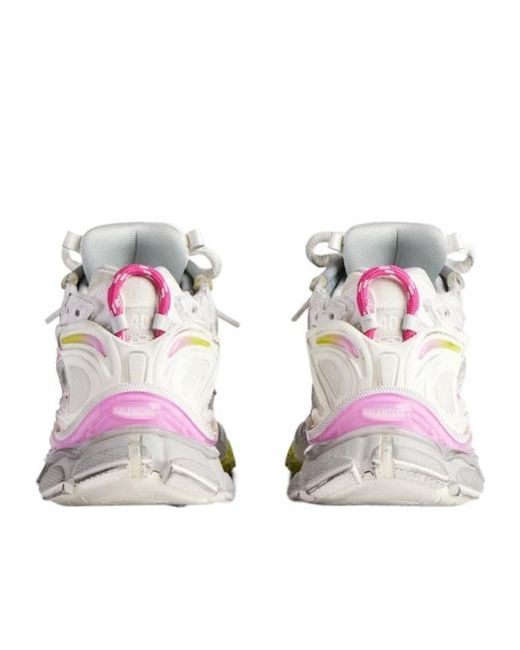 Balenciaga White Lace-Up Runner Sneakers