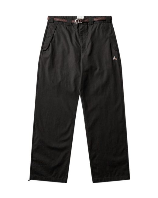 Roa Black Centipede Belted Wide-Leg Pants for men