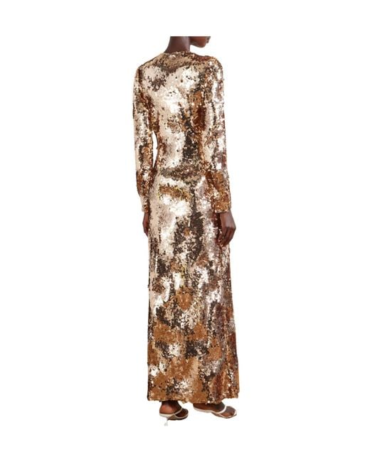 Rabanne Natural Sequin Maxi Dress