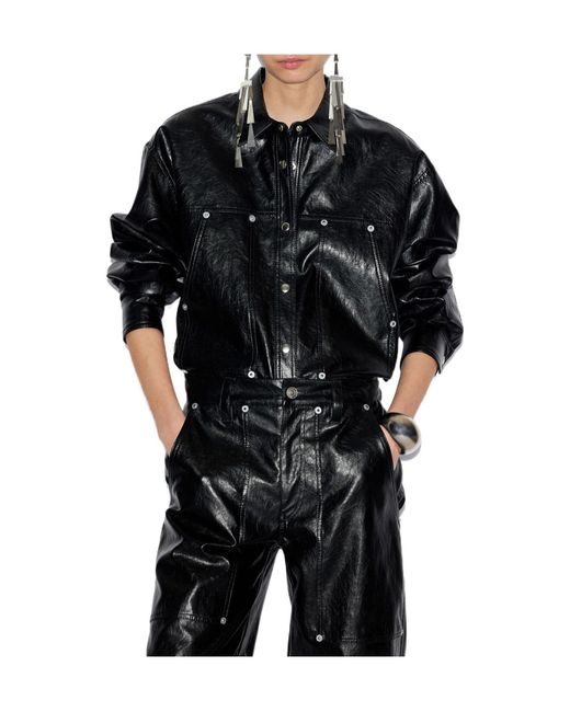 Isabel Marant Black Isabel Marant Étoile Abelia Buttoned Overshirt