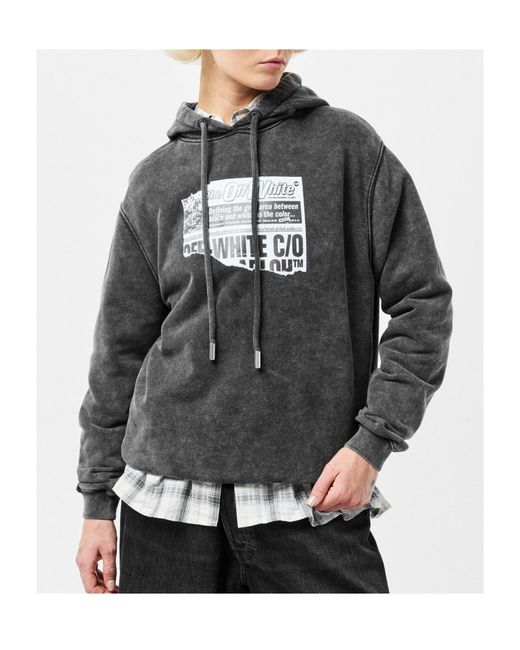 Off-White c/o Virgil Abloh Gray Minimalist And Versatile Hoodie